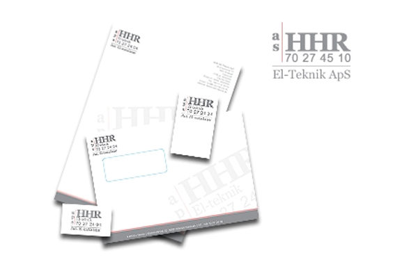 Brevlinje og logo design til HHR El teknik
