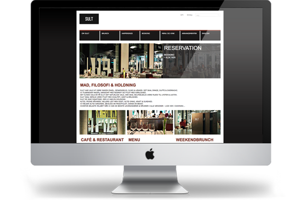 restaurant sult webdesign