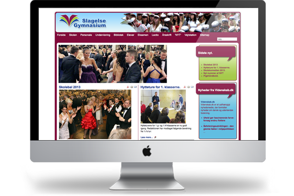 Slagelse Gymnasium webdesign